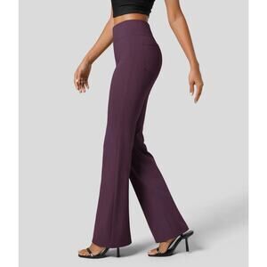 Halara Flex Dark Purple High Waisted Back Pocket Flare Pants  🌙💜 XSP - NWT